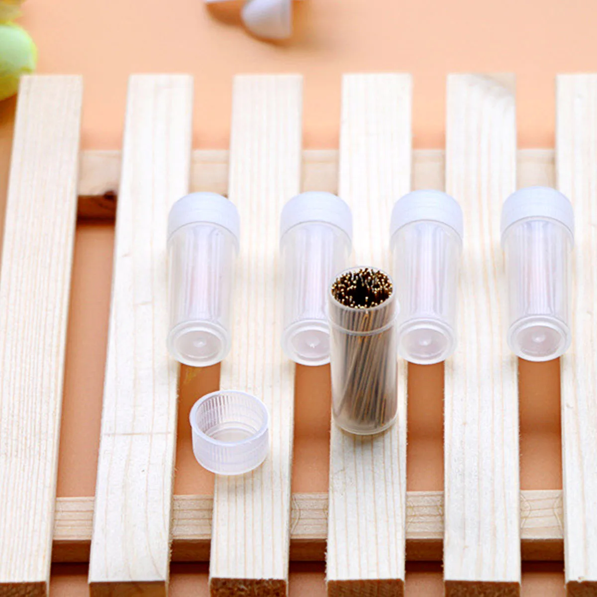 

50pcs Needle Bottle Cross Storage Tube Sewing Tools Plastic Container Embroidery ganizers Crafts Small for Needles