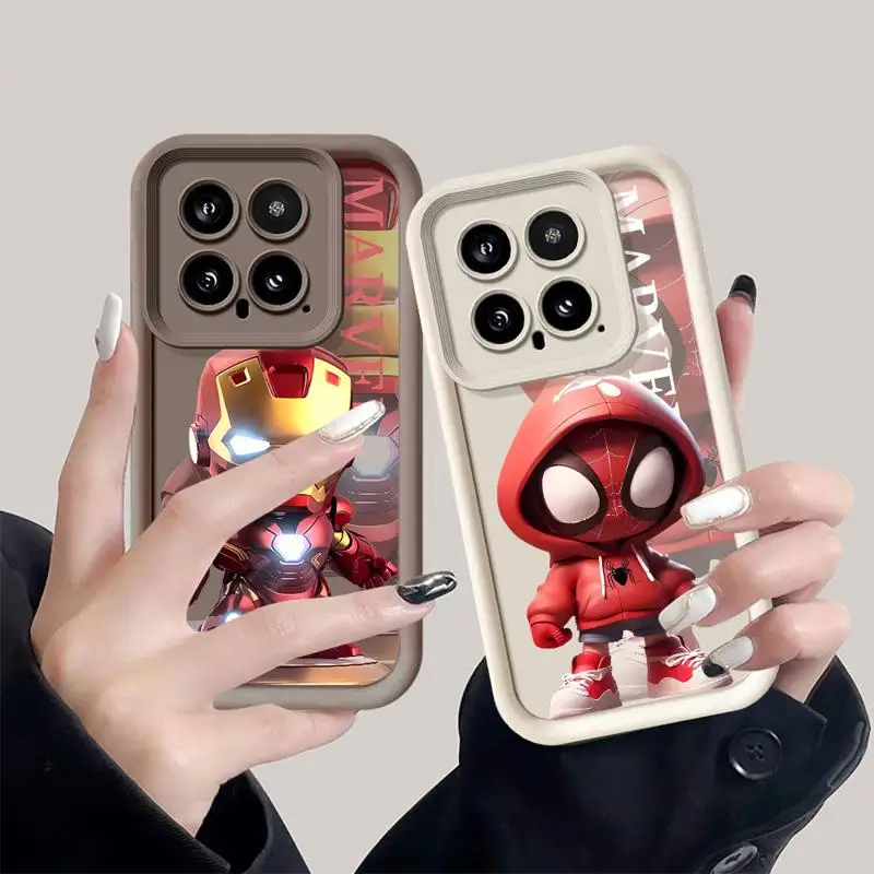 phone cases for Redmi Note 13 5G 9S 11 9 12 Pro 12C 12 4g 12S 10 Lite Angel Eye Ladder fundas Cover Marvel AI SpiderMan Iron Man