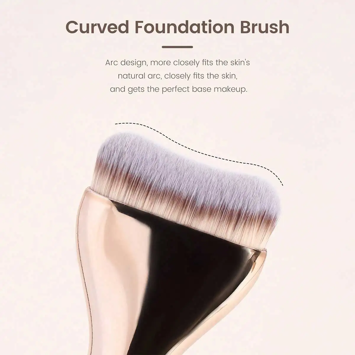 1 szt. Delikatny dla skóry, ultra miękki pędzel do makijażu, profesjonalny pędzel kosmetyczny podróżny, pędzel do podkładu, pędzel do twarzy, pędzel do pudru, pędzel do korektora