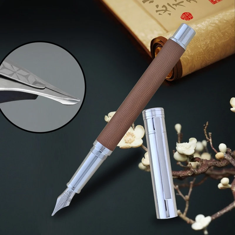 hongdian-majohn-brass-pocket-fountain-pen-no5-flex-nib-f-m-b-05-07-10mm-long-knife-tip-calligraphy-office-pen-free-shipping