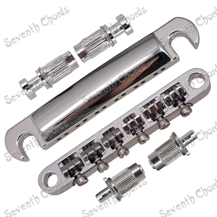 A Set 12 String Saddle Tune-O-Matic Bridge & Tailpiece For LP Electric Guitar With Stud & Anchor