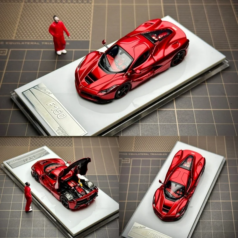 Street Buster 1/64 Ferrari LaFerrari F150 Voiture personnelle de Lewis Hamilton Modèle de voiture miniature en alliage Jouet de collection Cadeau