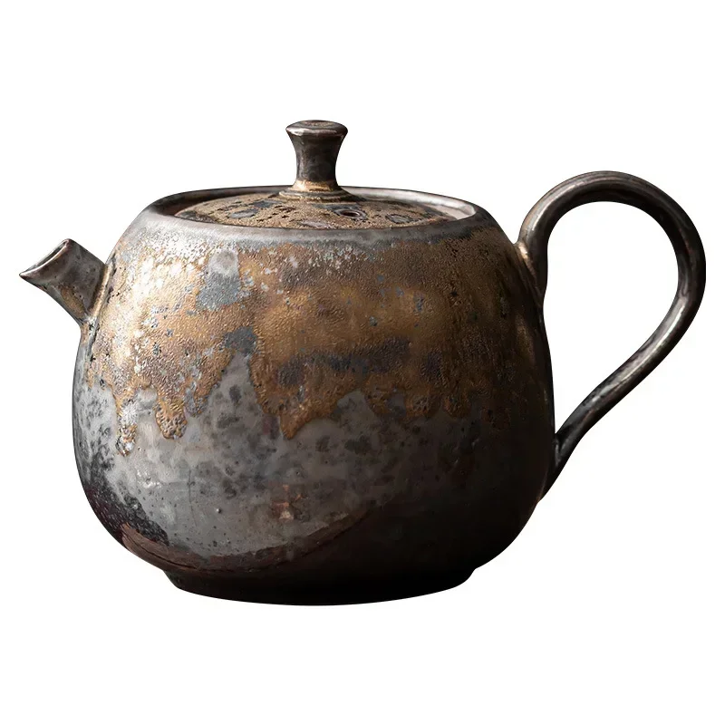 Japanese Style Household with Filter Single Tea Infuser Bubble Teapot Kung Fu Tea Set Accessories Gilded Retro