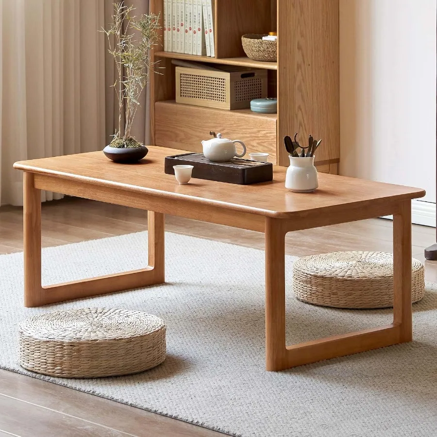Solid Wood Japanese Floor Table, 23.6