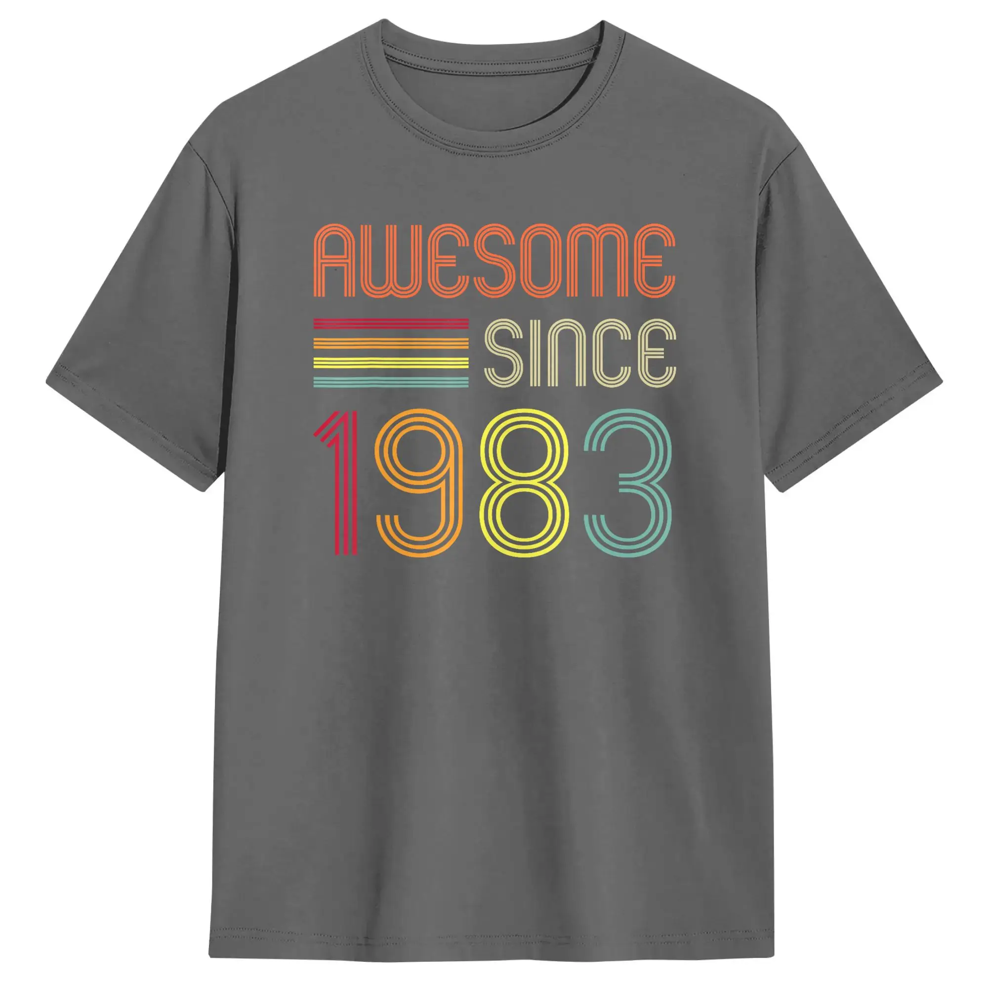 Streetwear T Shirt Awesome Since  1983 St Birthday Retro Cotton T Shirts  Leisure Tee Shirt for Couple Summer  Tees