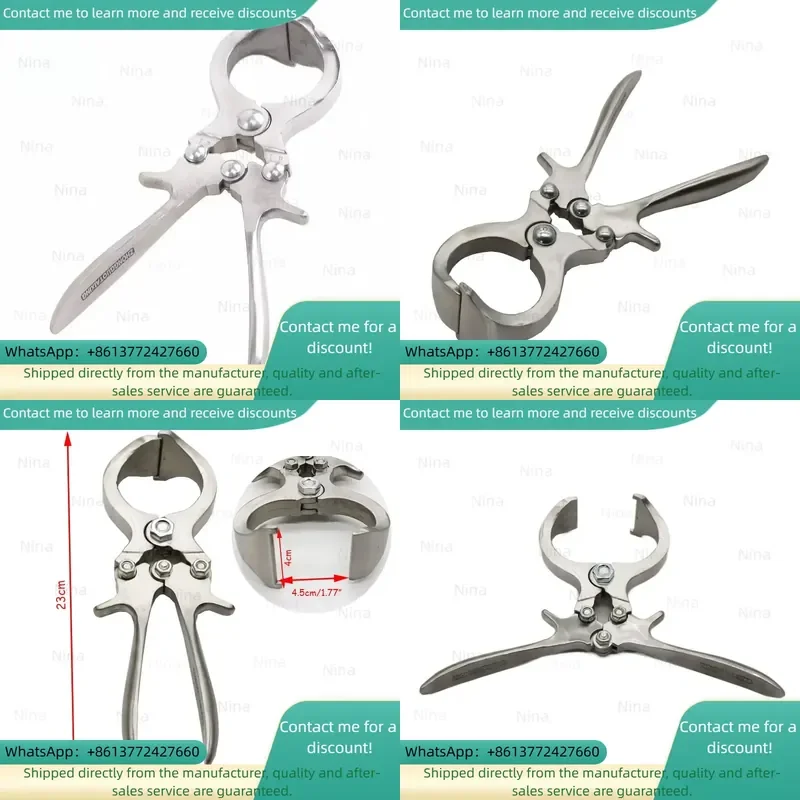 1Pcs Stainless Steel Without Pig Sheep Castration Clamp Castration Tools Castration Forceps Veterinary Special Tools