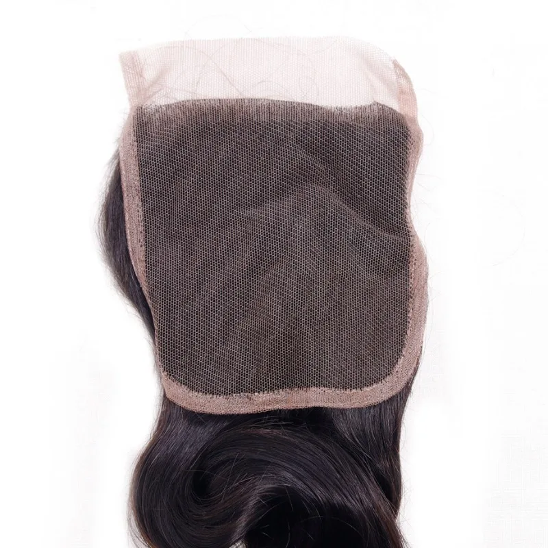 10-22 Zoll 4x4 Lace Closure, lose gewelltes Echthaar in natürlicher Farbe, federnde, wellige Textur, Lace Top Closure für Party, Dating und Haarstyling. – Detail 5