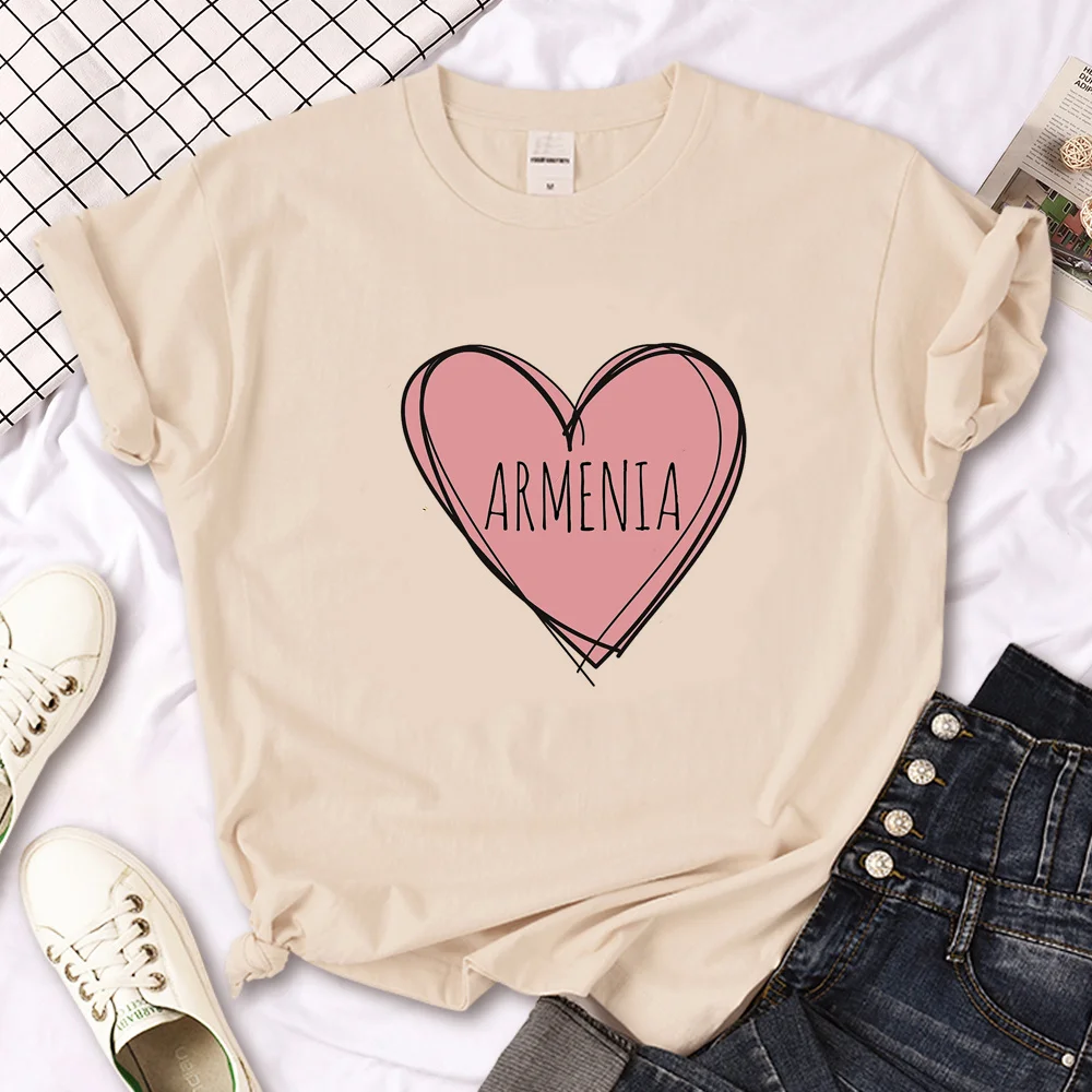 Armenia top women designer harajuku top female anime graphic funny clothing