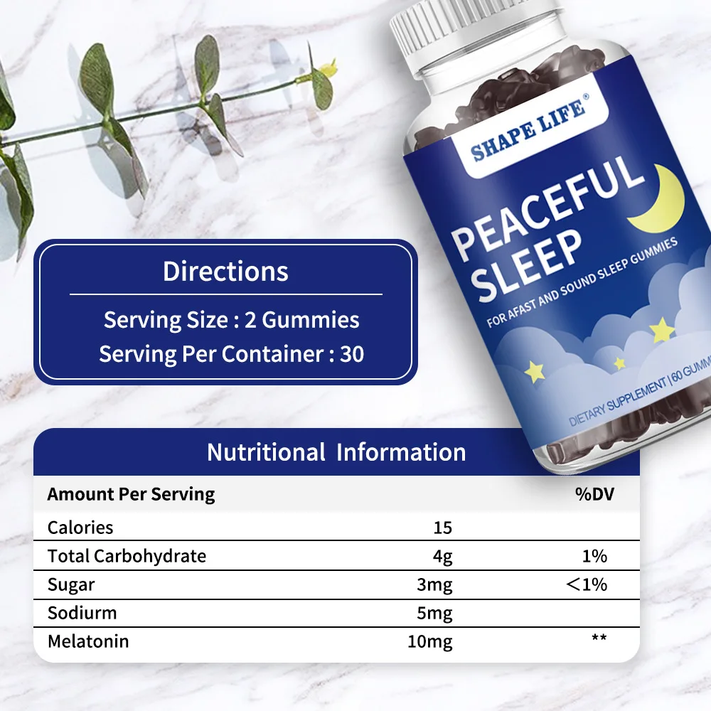 60-600Gummies Melatonin Sleep Gummies Support Deep Sleep Falling Asleep Quickly Good Dream