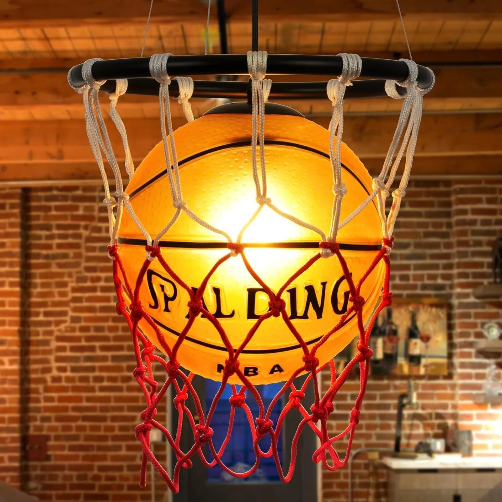 

US Art Decor Basketball Pendant Creative Ball Light Sports Theme Pendant Lighting-