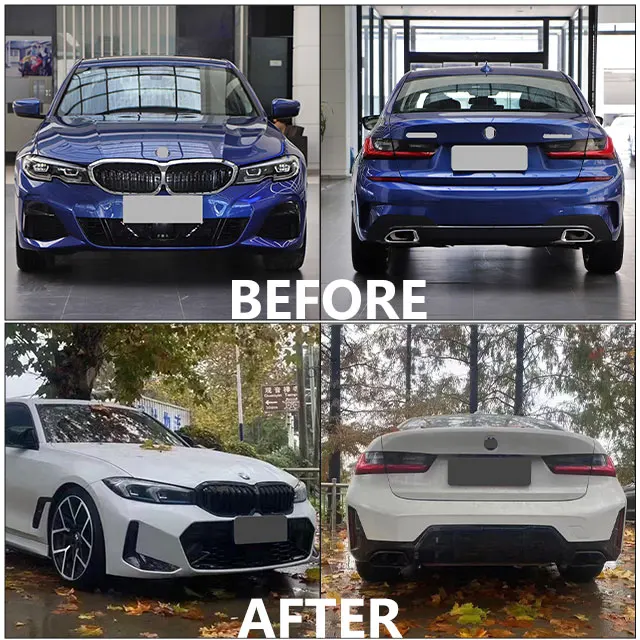 Factory Body Kit MT Style New Front & Rear Bumper Bodykit Upgrade Clips Car Parts Accessories for 3 Series G20 19-22 2023