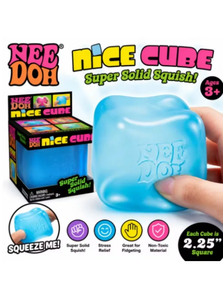 Needoh Nice Cube, zabawki sensoryczne, antystresowe klocki, układanka antystresowa, redukcja stresu, pamiątka dla dzieci — 2