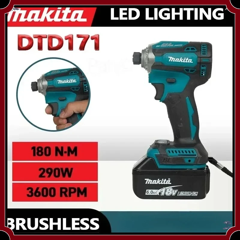

DTD171 Makita Impact Driver Cordless Brushless Electric Screwdriver Rechargable Drill Driver Makita Power Tool