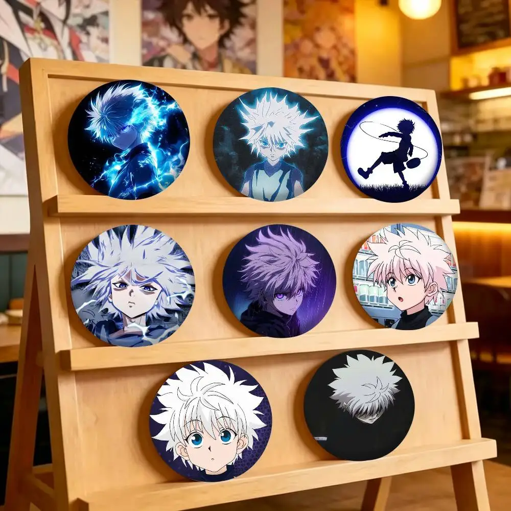 H-Hunter Hunter K-Killua Zoldyck 25mm 32mm 44mm 58mm 75mm Brooches Badges Pins for Accessories Gift