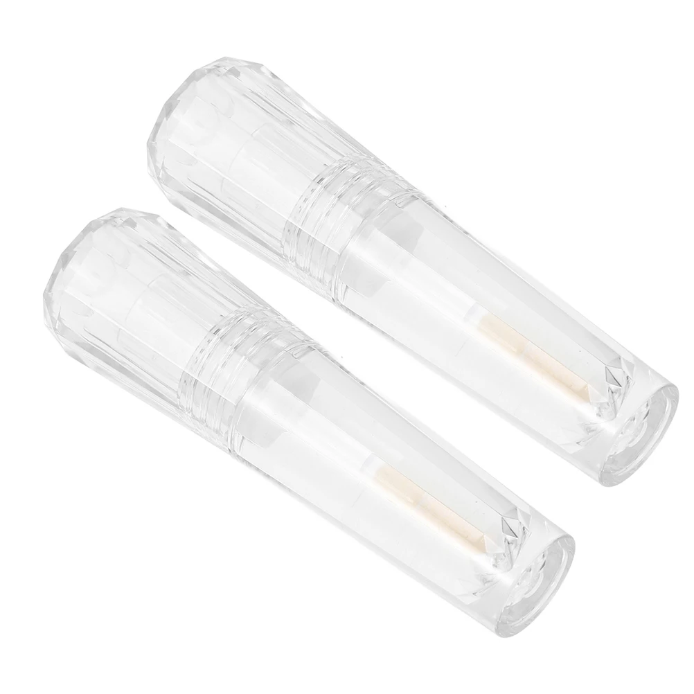 

2 Pcs Lip Gloss Bottle Brush Tube Filling Glaze Empty Eyeshadow Plastic Concealer Travel