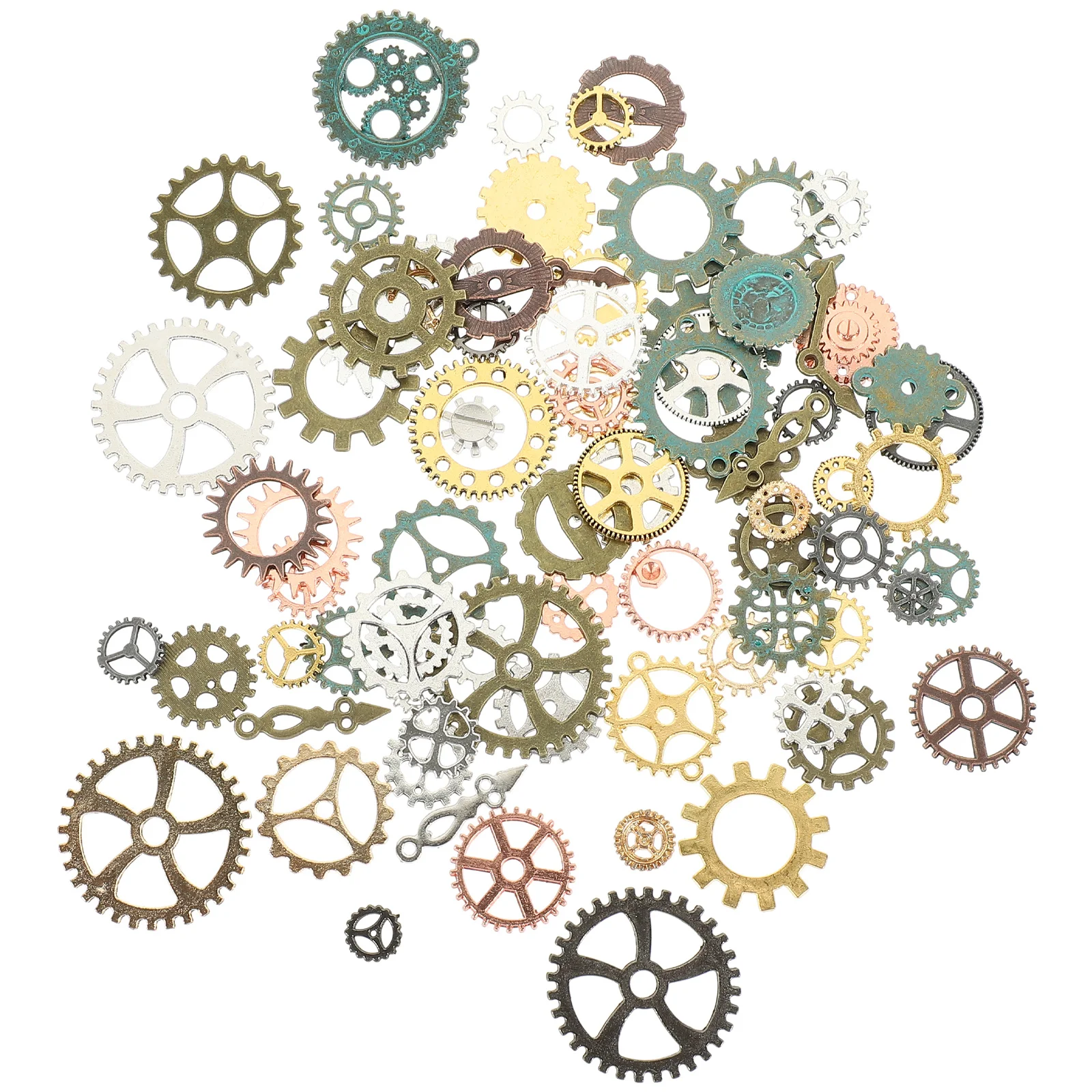 

Vintage Metal Steampunk Gears Charms Durable DIY Nail Accessory for Manicure Nail Art Decoration and Costume Craft