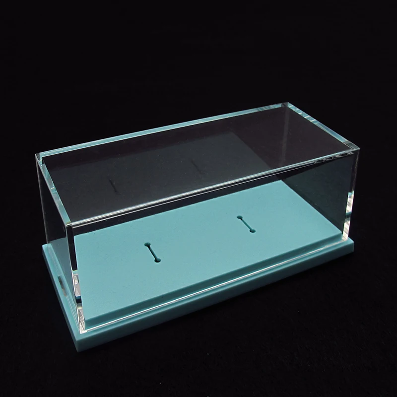 Sky Blue High Transparency Integrated Acrylic Display Case Box Stand For Car Model 1:64 For Hobby