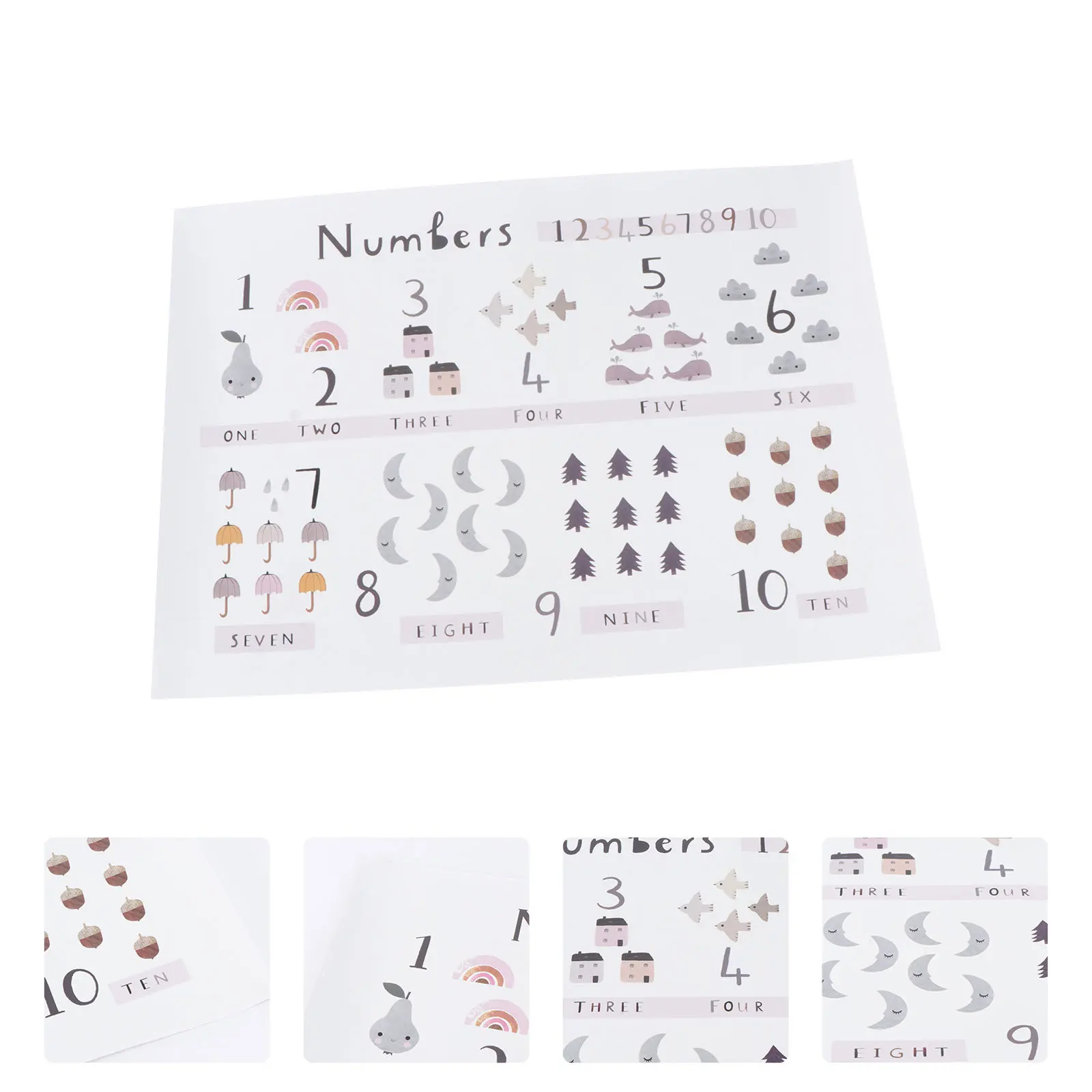 

1Pcs Hanging Alphabet Poster Paper Cartoon Style Educational Wall Decoration for Kids Bedroom Hanging Alphabet