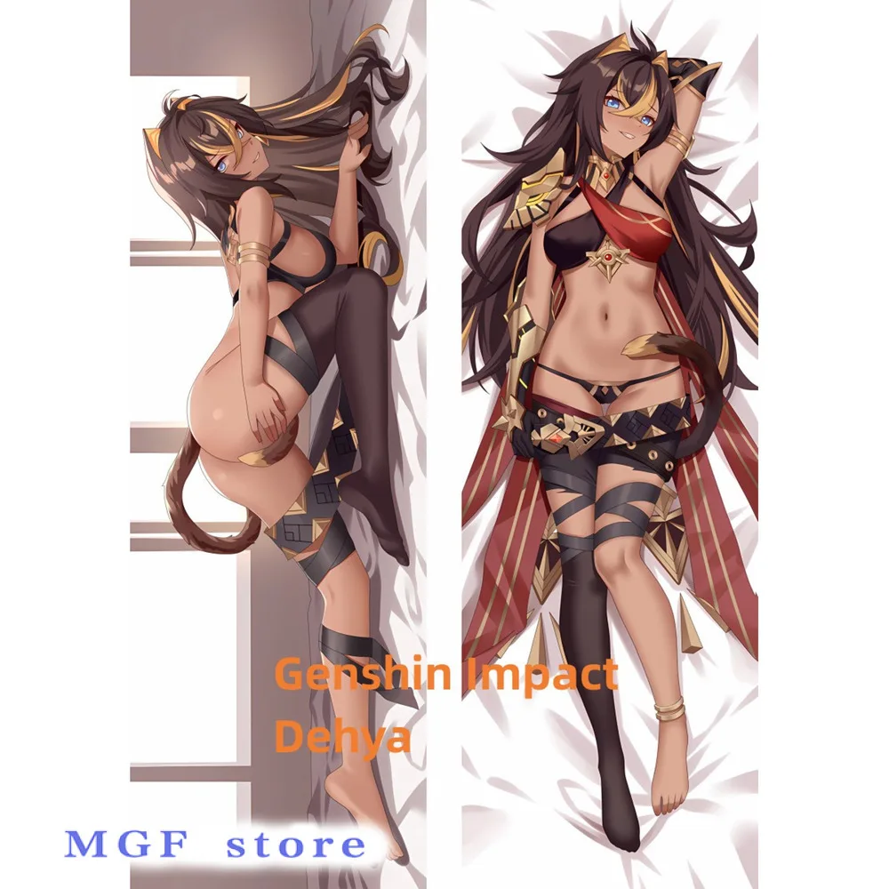 Dakimakura Anime Kussensloop Genshin Impact Dehya Dubbelzijdige Print Van Levensgrote Lichaam Kussensloop Geschenken Kan Worden Aangepast