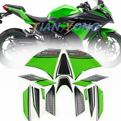 Motorcycle Fairing Full Kit Green Ninja300 Protector Stickers Waterproof Decoration Decal Parts For Kawasaki Ninja 300 2013-2014