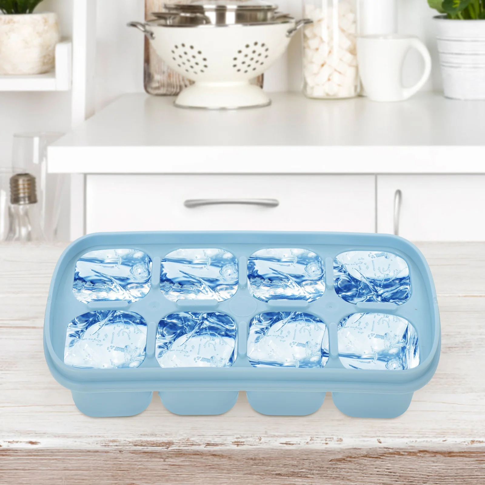 

Ice Cube Mold Food Grade PP TPE Non Stick Tray Square Shape Plastic Ice Grid Maker Refrigerator Box Kitchen Tool