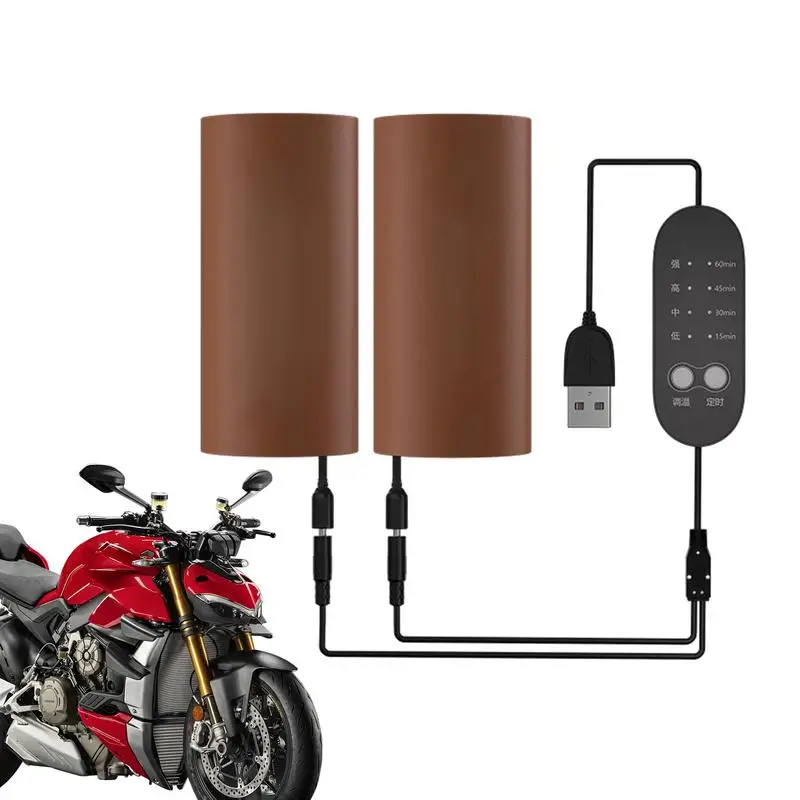 Motorcycle Handlebar Heater Bike Heater Cover Reusable Motorcycle USB Heating Pad Grip For Motorcycle Motorbike Bicycle And