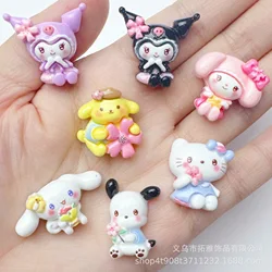 10 Pcs New Kawaii Cartoon Cute big eared monster Series Resin Scrapbook Diy Jewelry Bow knot decorate Hairpin Accessories A17