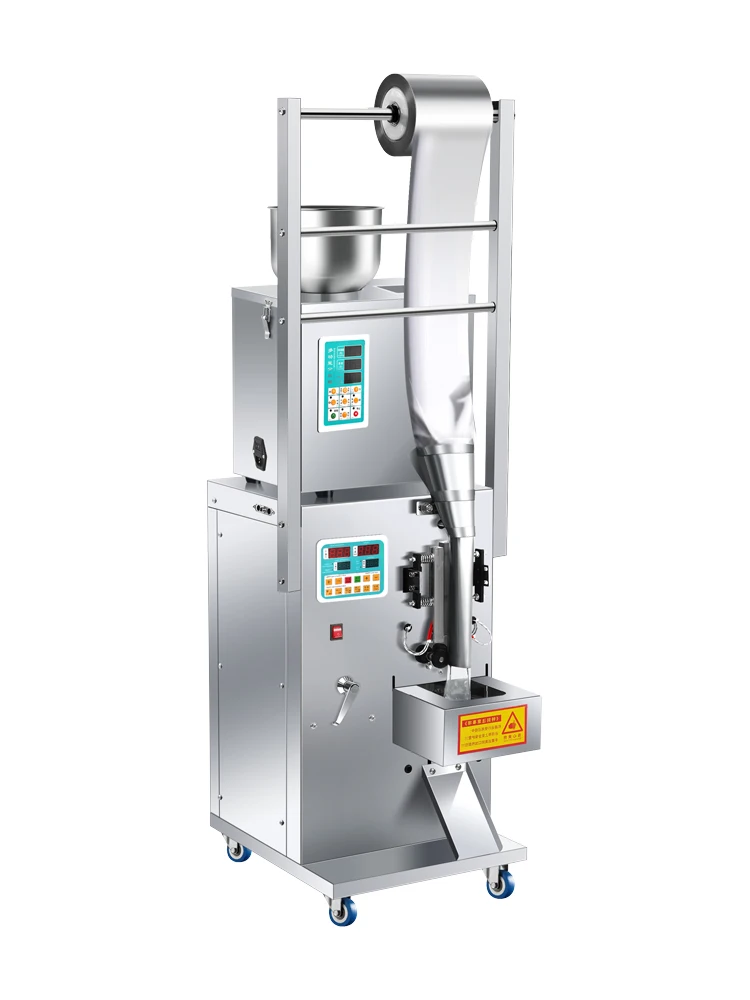 Fully automatic packaging machine, tea bag, granule packaging, weighing, cutting, measuring, three-side sealing machine