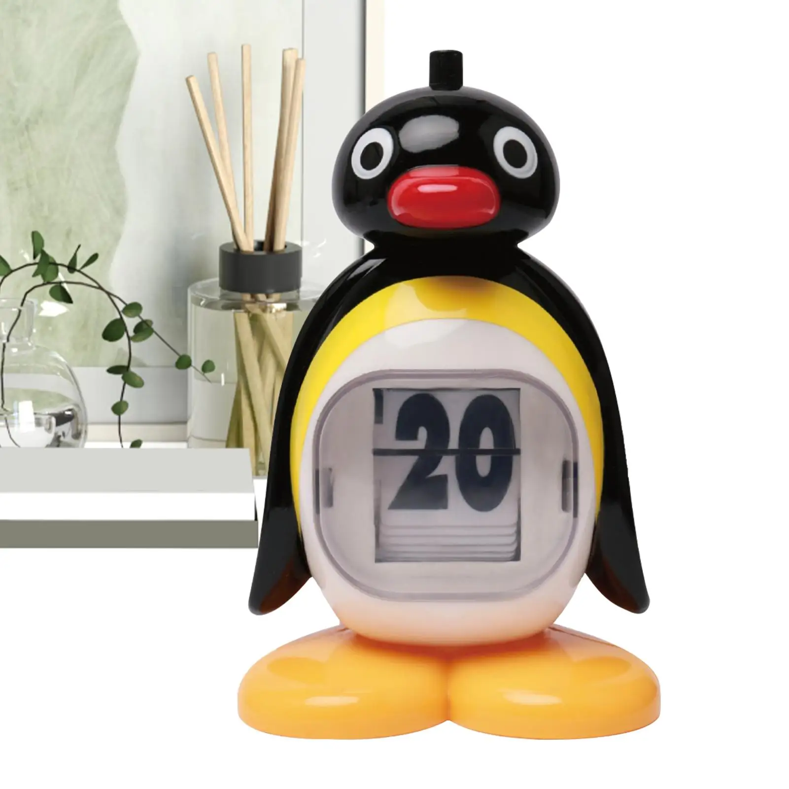 Calendario pinguino bambola animale carino retrò premendo calendario perpetuo ornamento per la casa camera da letto soggiorno compleanno vita quotidiana