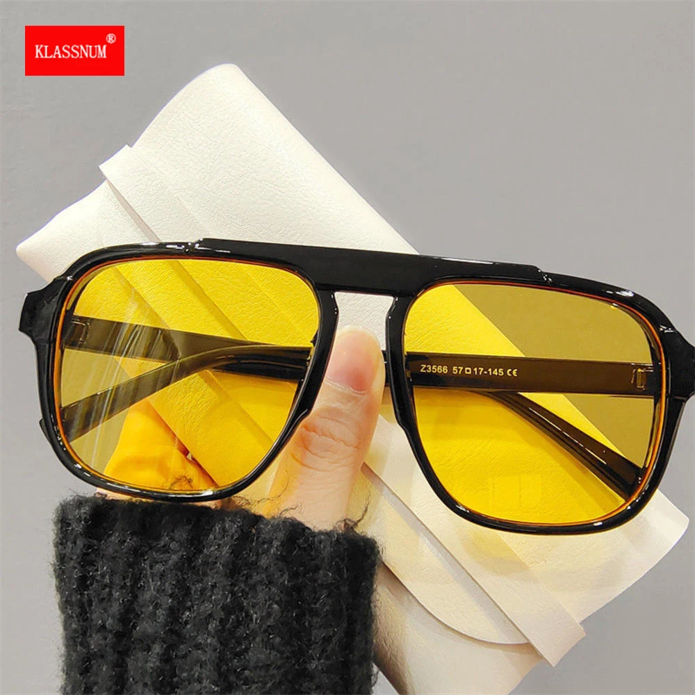 Men Oversized Frame Sunglasses Classic Big Frame Sport Eyeglasses 2023 Vintage Brand Design Shades UV400 Eyewear Trendy Glasses