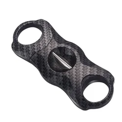 Carbon Fiber V Cigar Cutter Classic Cigar Scissors Guillotine Cuban Pocket Luxury Smoking Cigar Accessories Free Shipping