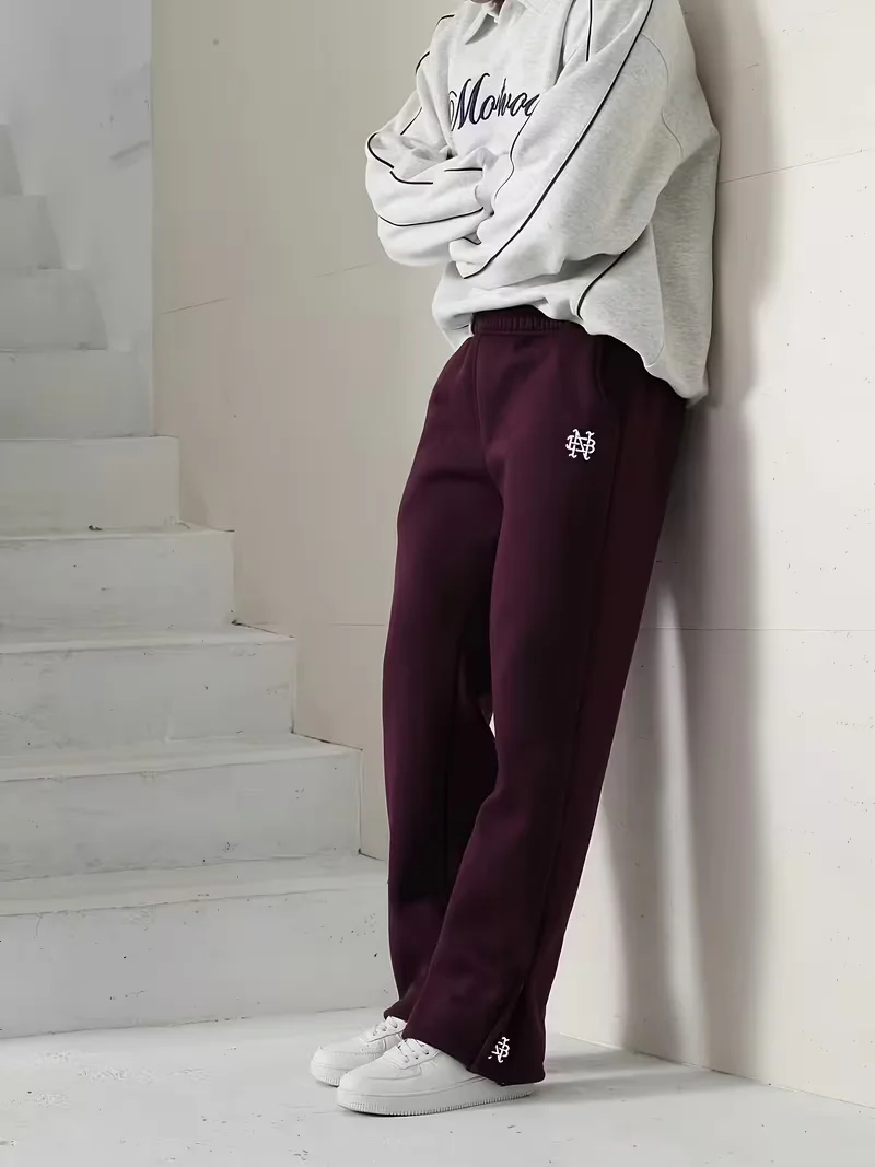 High Street Y2K Hosen Herren Freizeithosen Hoodie-Sets Streetwear Gerade Sweathosen Lockerer Bestickter Hoodie Paar Trendiger Anzug – Detail 26