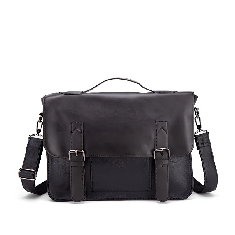 New Business-style Men's Handbag - Casual and Retro Briefcase - Large Capacity - Fashionable Single-shoulder Crossbody Bag