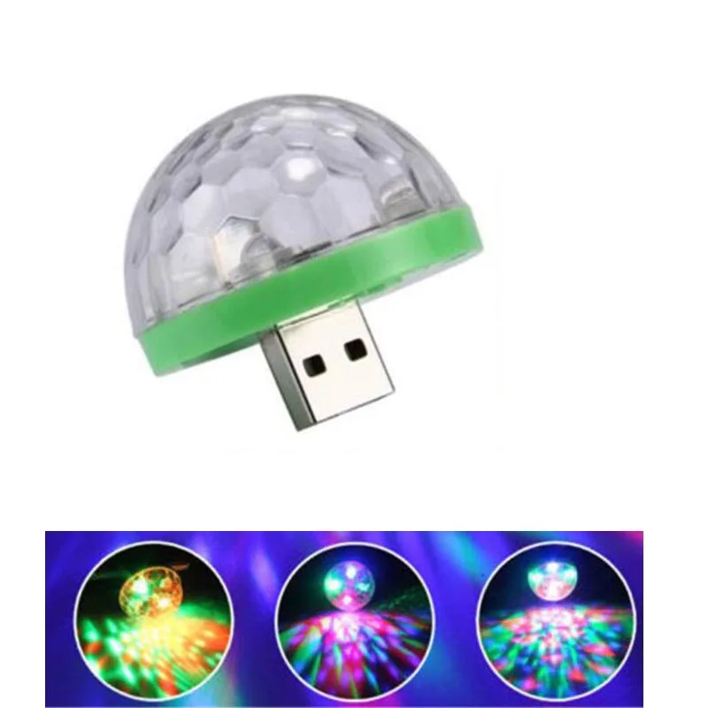 USB Mini Disco Light Ball Portable Led KTV Holiday Party Atmosphere Interior Colorful Decor Home Lamp J17