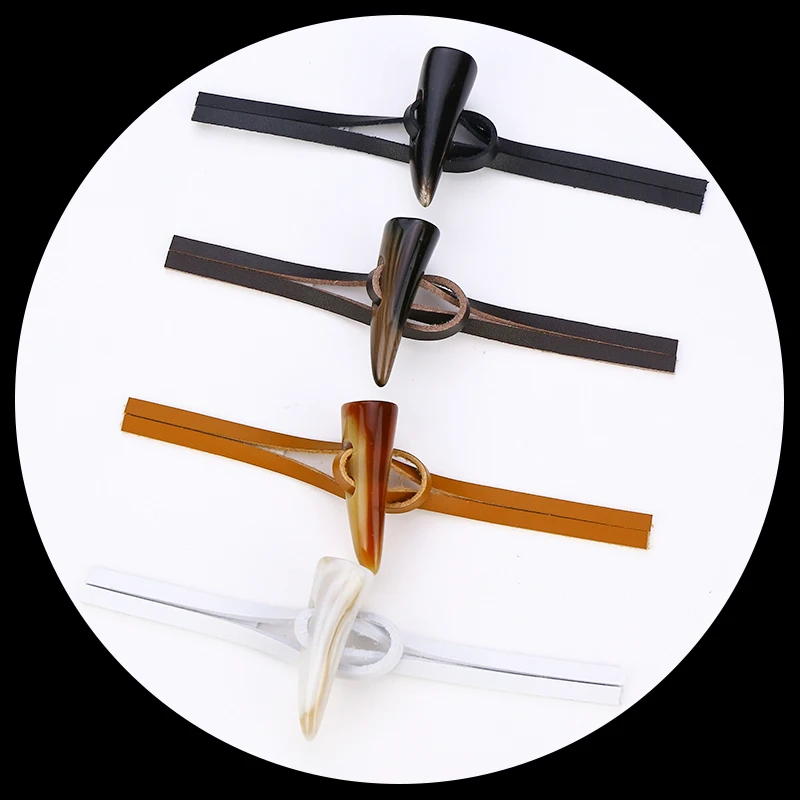 

High-End Leather Rope Button for Men's Coat Horn Button Woolen Coat Button Luxury Leather Rope Trousers Button Sewing DIY Acc...