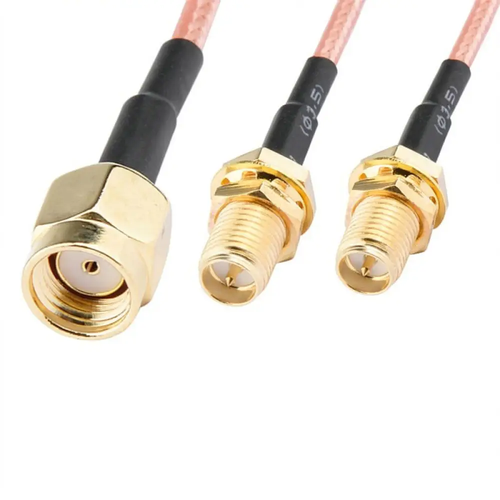 Wireless Network Antenna Splitter RG316 Coaxial Cable For JX SMA Adapter RP SMA Male Female To Dual SMA Extension Cord