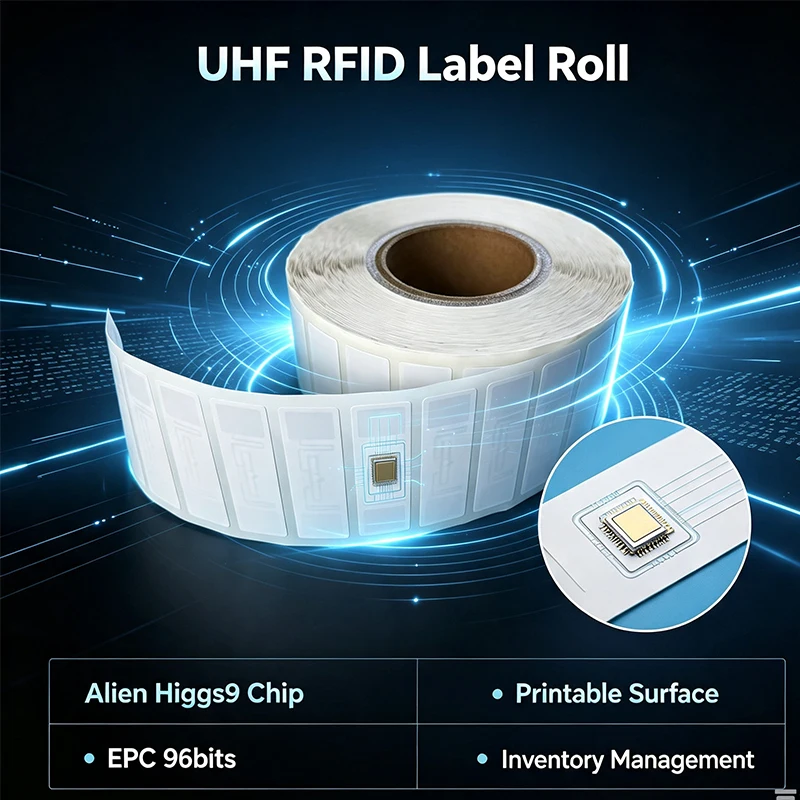 UHF RFID tag printable PET label sticker Alien 9962 915mhz 900 868mhz 860-960MHZ Higgs9 EPCC1G2 6C smart adhesive passive RFID t