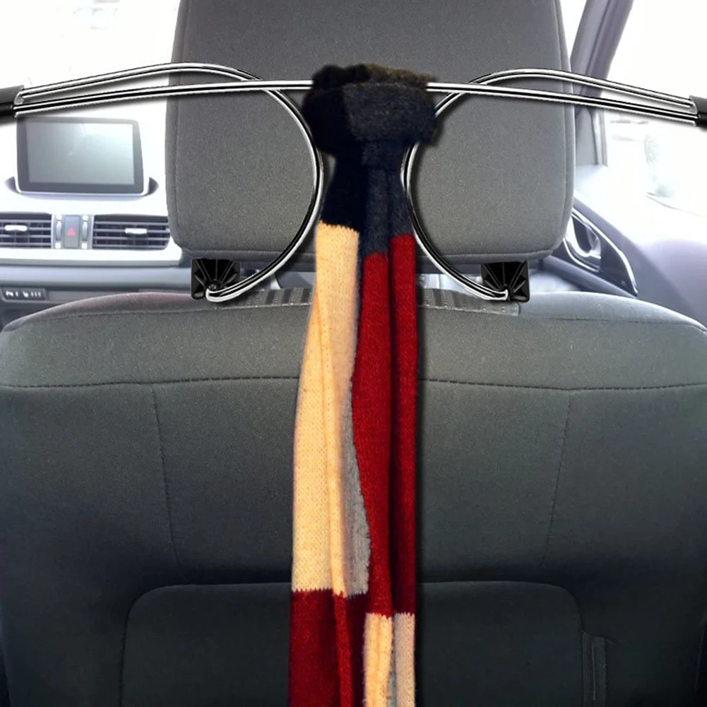 Car Seat Hanger Clothes Holder Metal Adjustable Car Coat Hanger with Headrest Restraint Rods Stainless Steel Car Accessories view 4