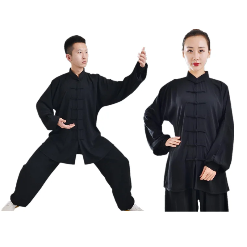 Taichi unifrom Kungfu Wushu set clothing Kids Adults Wing Chun suit cotton with silk material casual sports perform clothing set