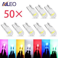 AILEO T10 LED W5W Lights Canbus Glass COB 6000k Reading Dome Marker Wedge License Plate Lamp Bulb 168 194 192 DC 12V White Red