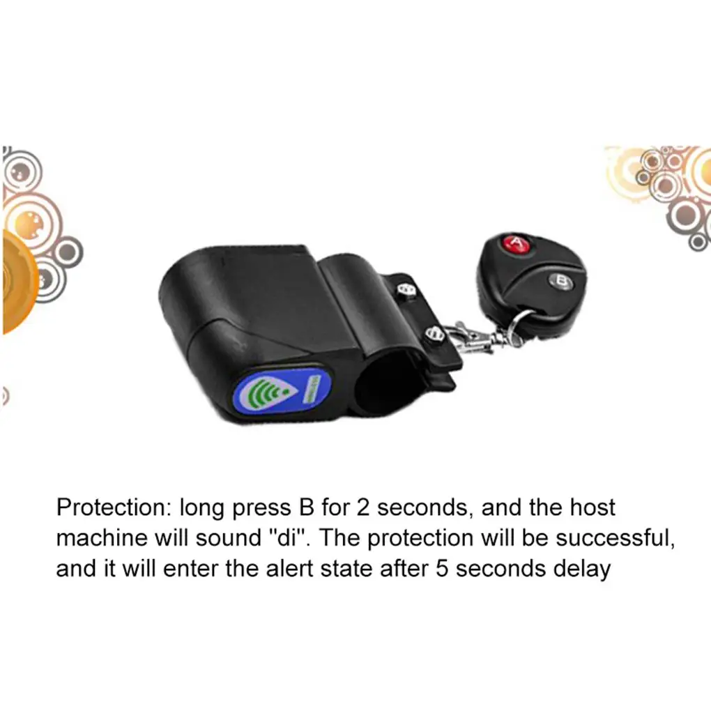 Bike Alarm Anti-theft Remote Control Mountain Road Bicycles Lock Wireless Vibration Sensor Burglar Security Protection Guard