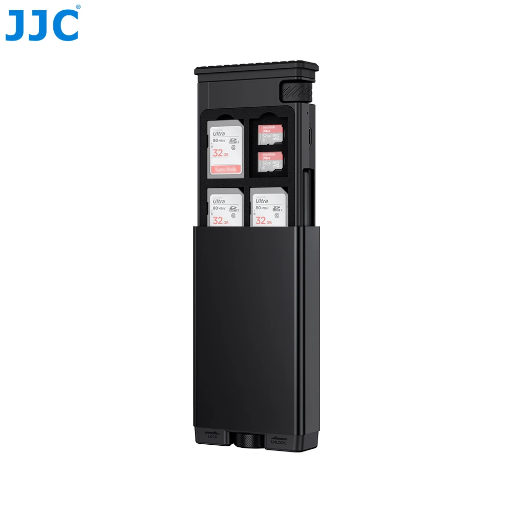 JJC Multi-Functional Cable Card Cable Adapter Cable Convertor Storage Box for Travel Phone Charging PC Computer Data Transfer