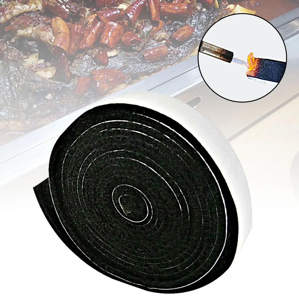 High Temperature Resistant Barbecue Grill Smoker Gasket Barbecue Door Cover Self-Adhesive 2Cmx3.6M Flame Retardant Sealing Tape