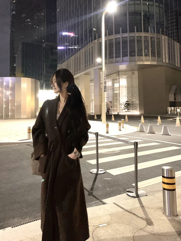 

JongLimit Double-Sided Woolen Coat for Women Long Ele Feel Premium Quali Australian Wool 2025 Winter Collection