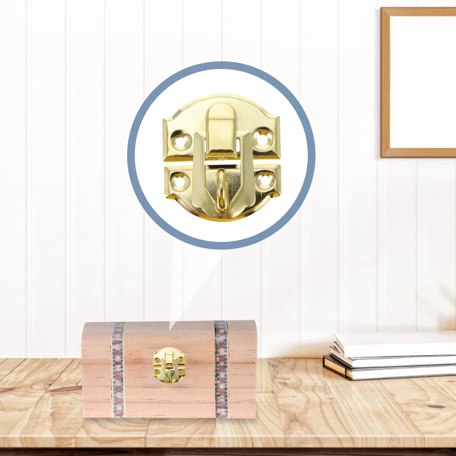 20 قطعة مزلاج خشبي الحديد الزخرفية غلق بمشبك للهدايا مجوهرات قفل صندوق خشبي المزالج غلق بمشبك الرجعية مشبك الأجهزة تركيبات المشبك