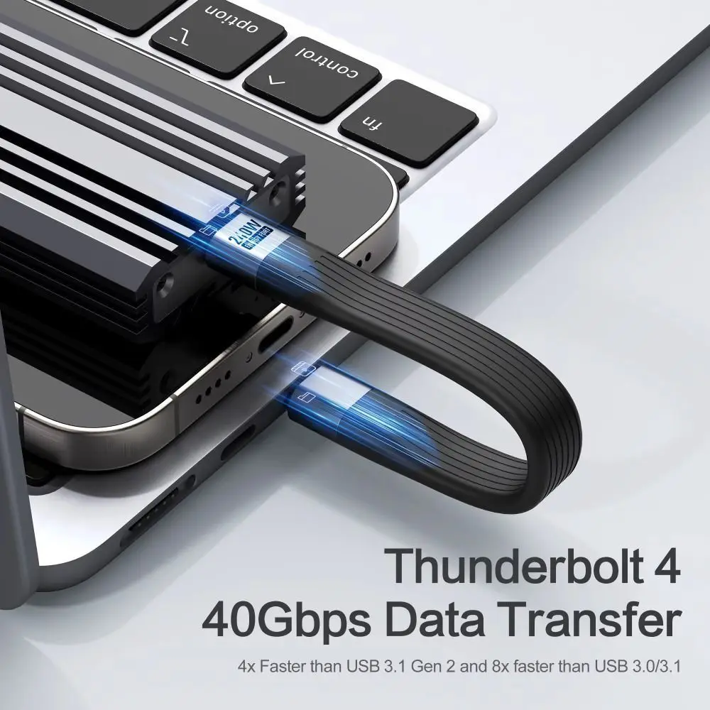 

USB-C Charger Wire TPE USB 4 Cable Lightweight C to C Type C Data Cable PD 240W 8K HD Display Data Transfer Line Laptop Hub