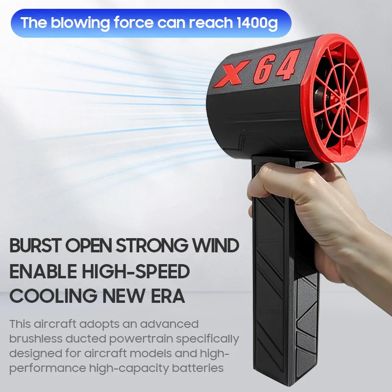 X64 Handheld Turbo Fan Electric Duster Jet Fan Car Violent Air Blower 1400g Wind Force Portable Cleaning Tool for Car Washing