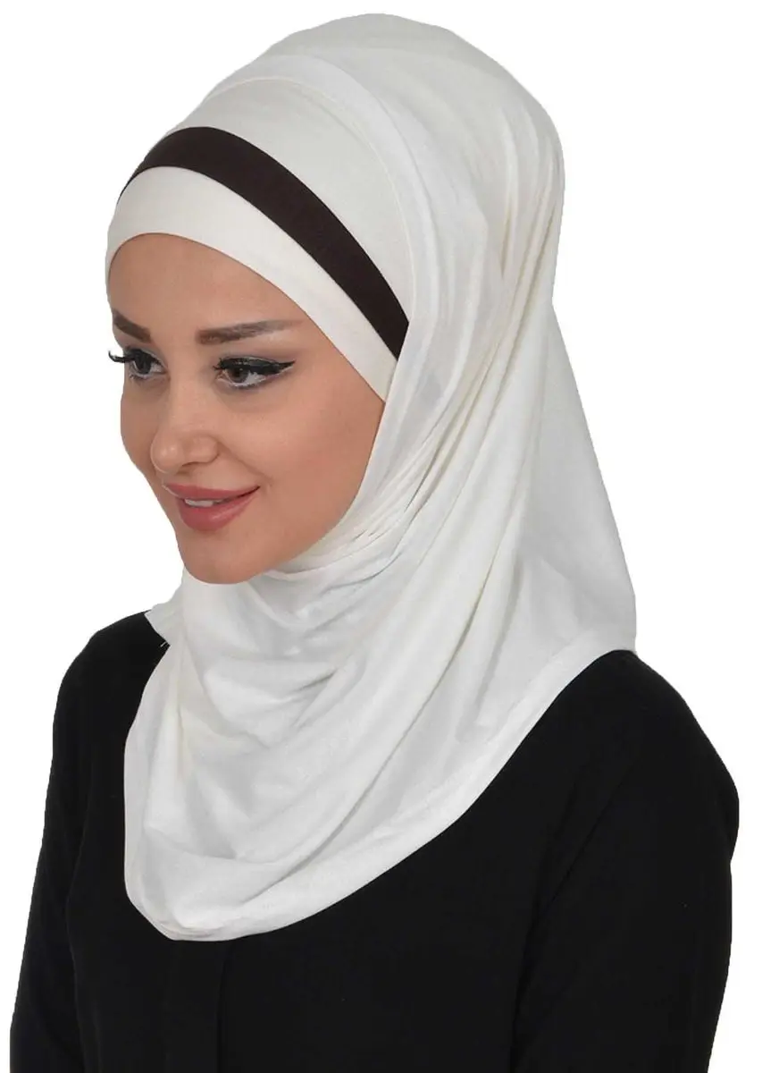 Conjunto de bufanda de hueso de doble color