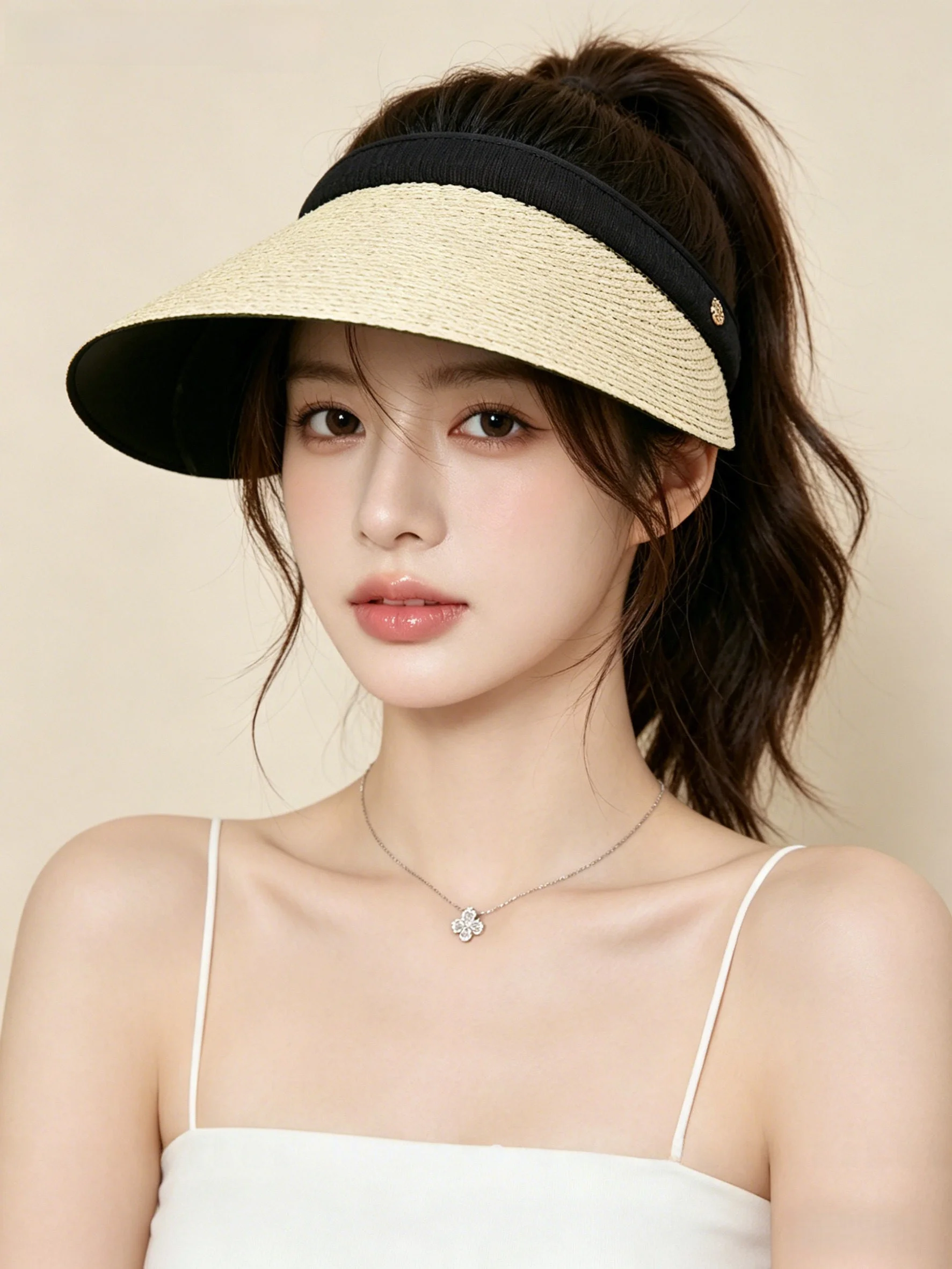 monstar-2026-nouveau-chapeau-de-soleil-en-paille-noir-avec-bandeau-anti-uv-pour-femme-chapeau-d'Ete-tresse-a-dessus-ouvert-pare-soleil-respirant-et-tendance