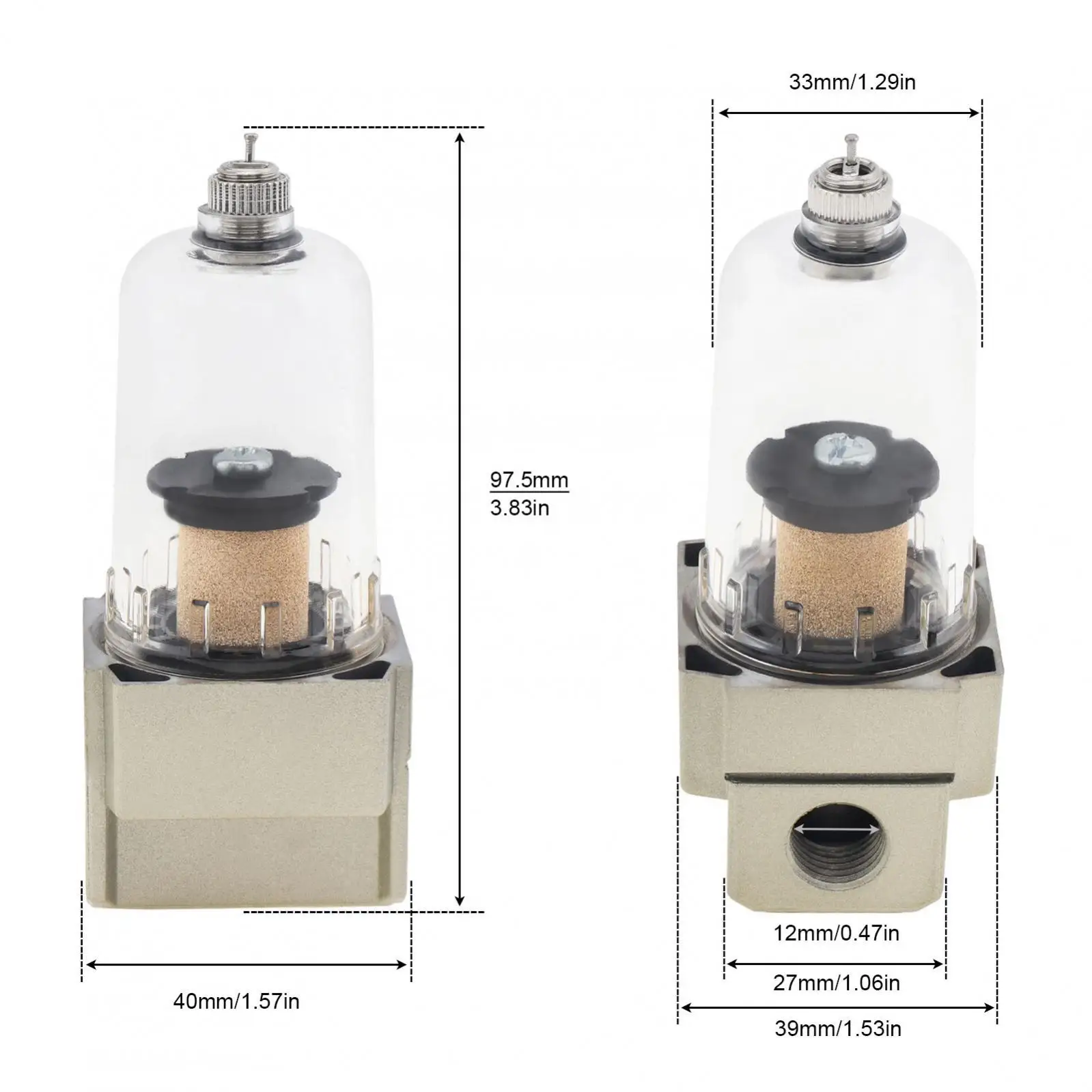 Oil Can Filter with 8pcs Connector Tubes Universal Mini Engine Baffled Oil Separator Oil Catch Reservoir Can Tank - view 2